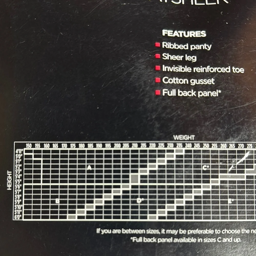 NIP Avenue Body Daysheer Pantyhose Suntan Size D (See Chart)